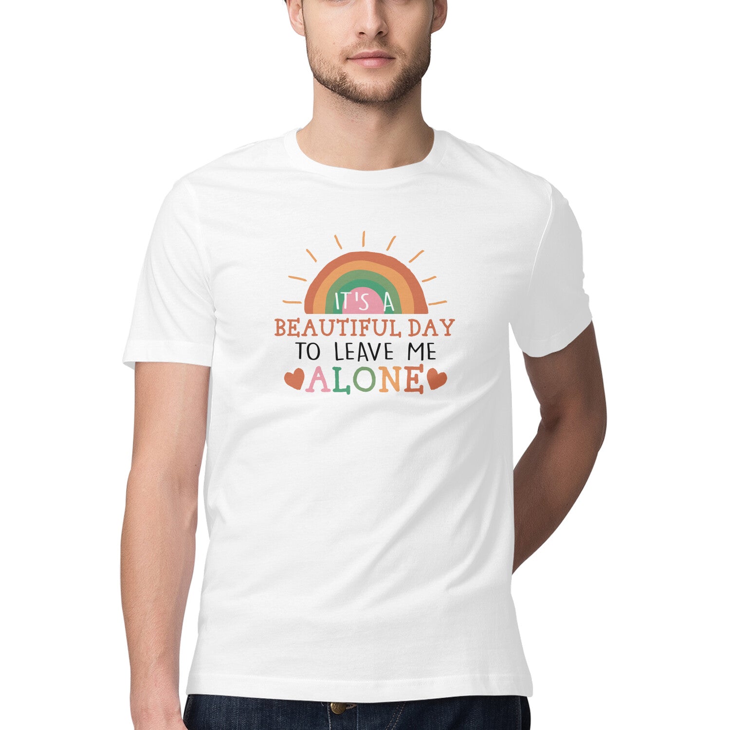 Men's It's A Beautiful Day To Leave Me Alone Sarcastic Quotes T-Shirt