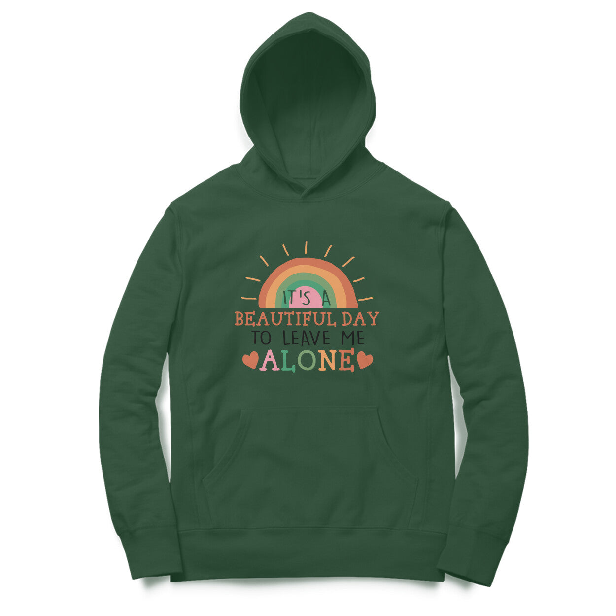 Women's It's A Beautiful Day To Leave Me Alone Sarcastic Quotes Hoodies Secondary image