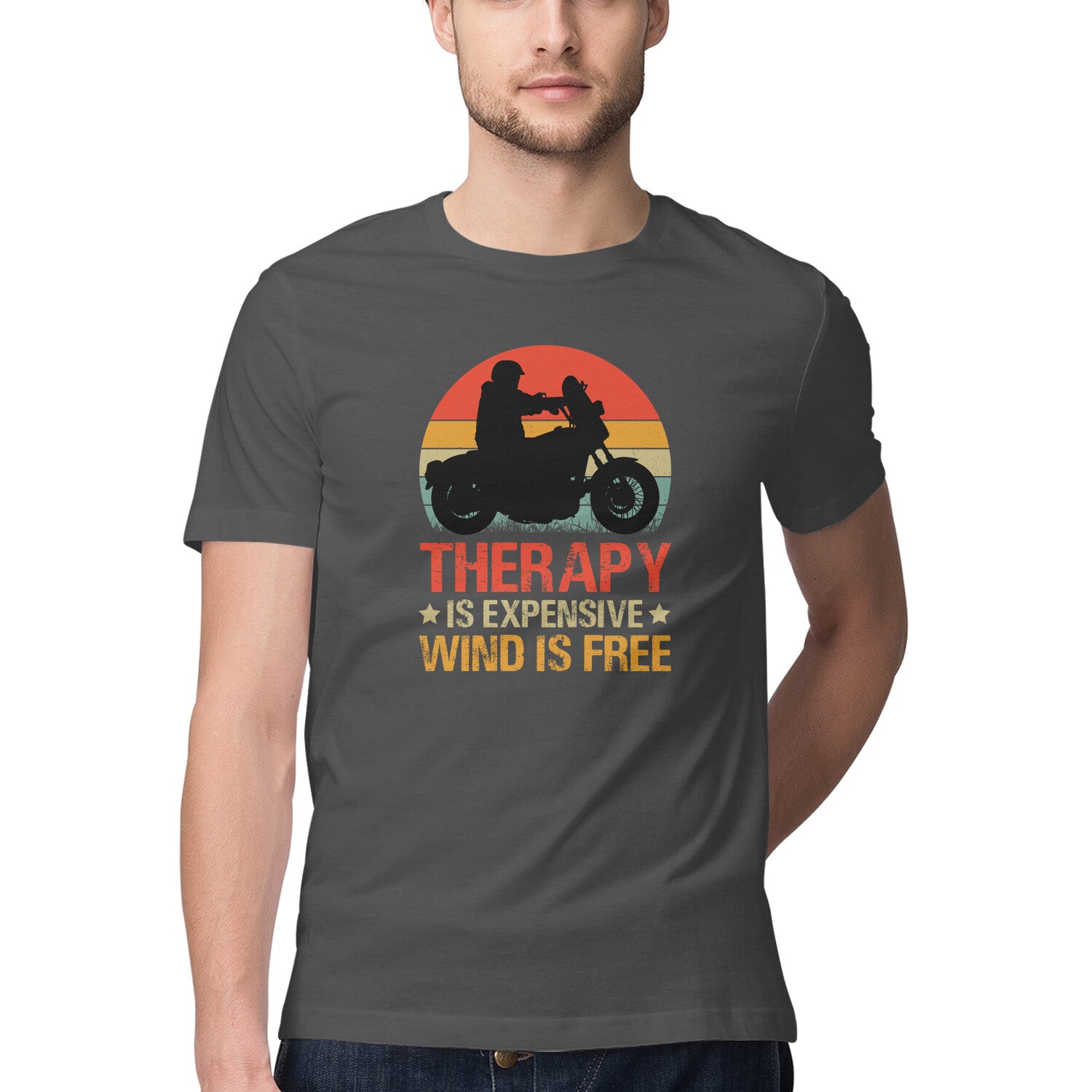 Men's Wind is Free Design Printed T-Shirt