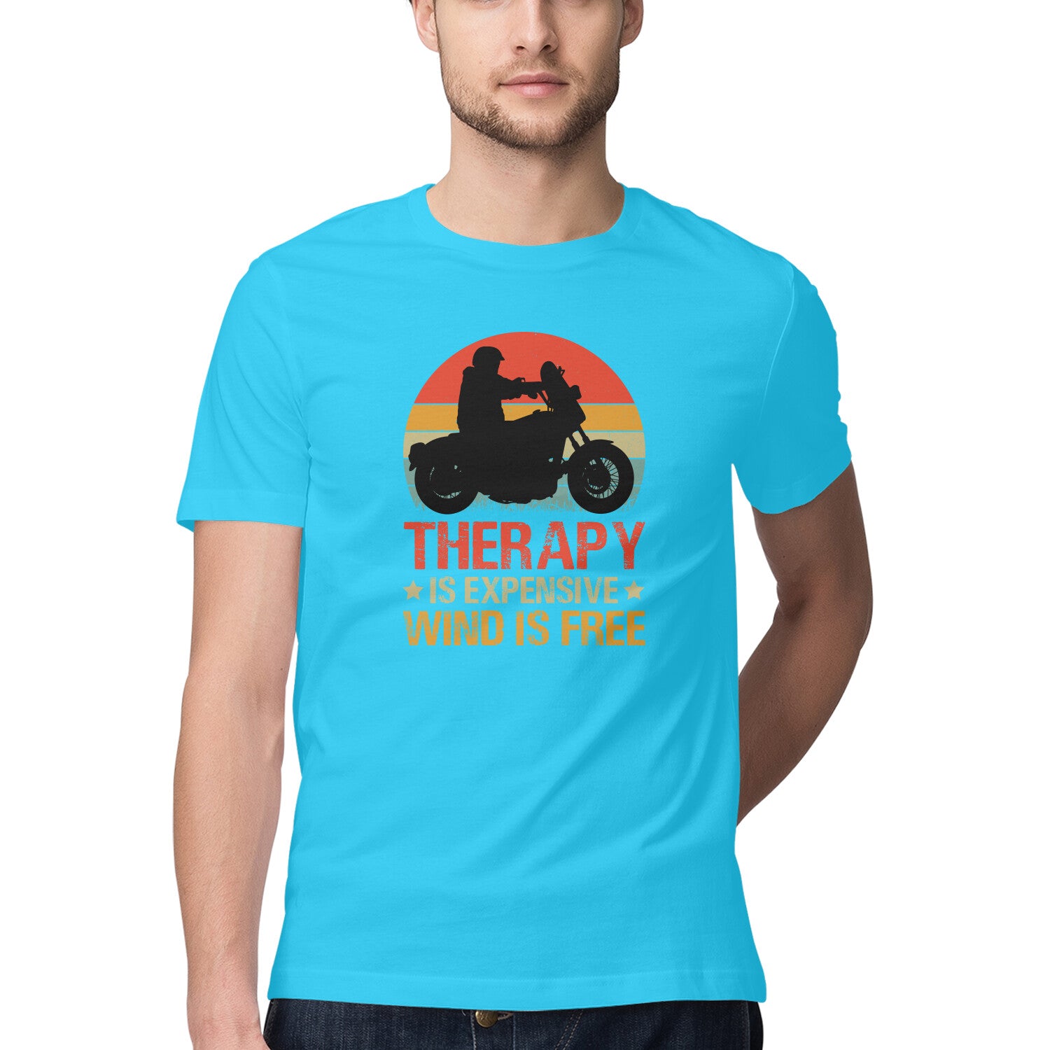 Men's Wind is Free Design Printed T-Shirt