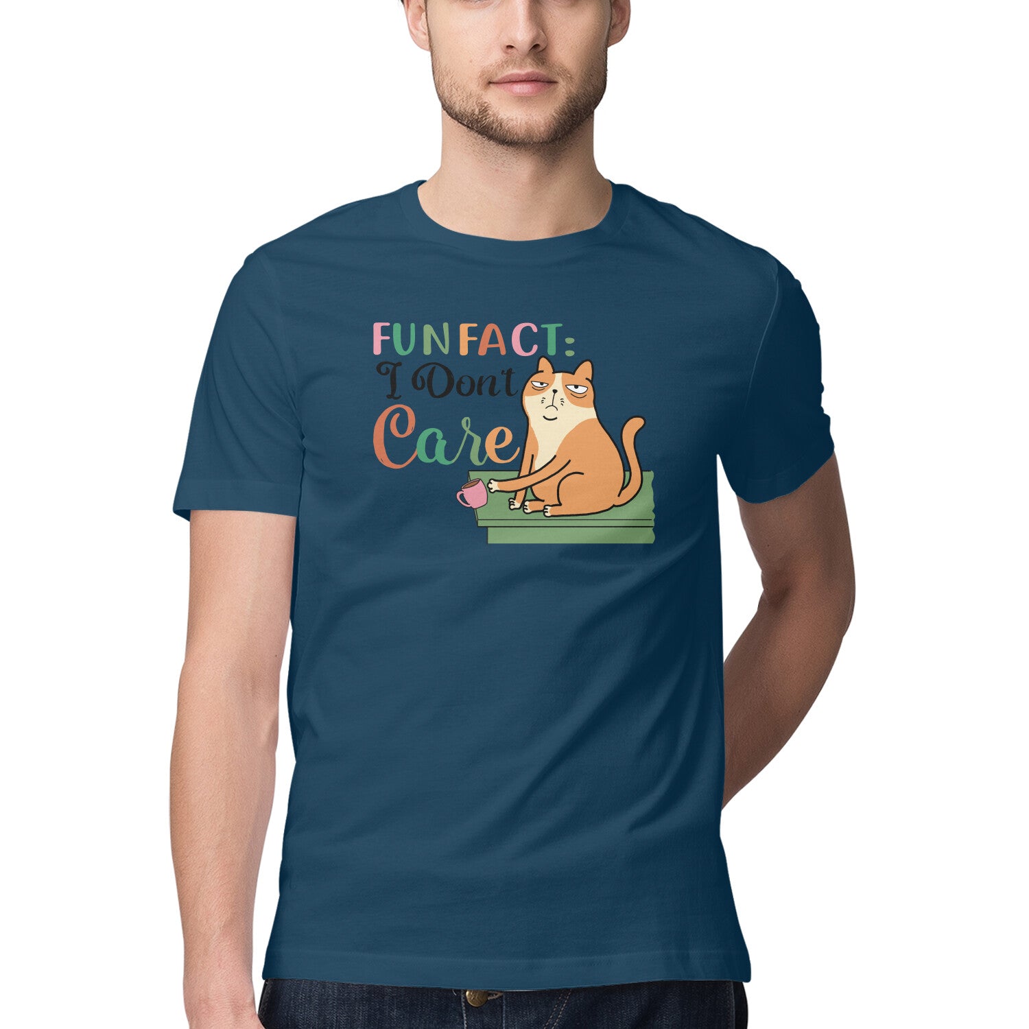 Men's Fun Fact:I Don't Care Sarcastic Quotes T-Shirt Secondary image