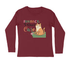 Men's Fun Fact : I Don't Care Sarcastic Quotes Full Sleeve T-Shirt