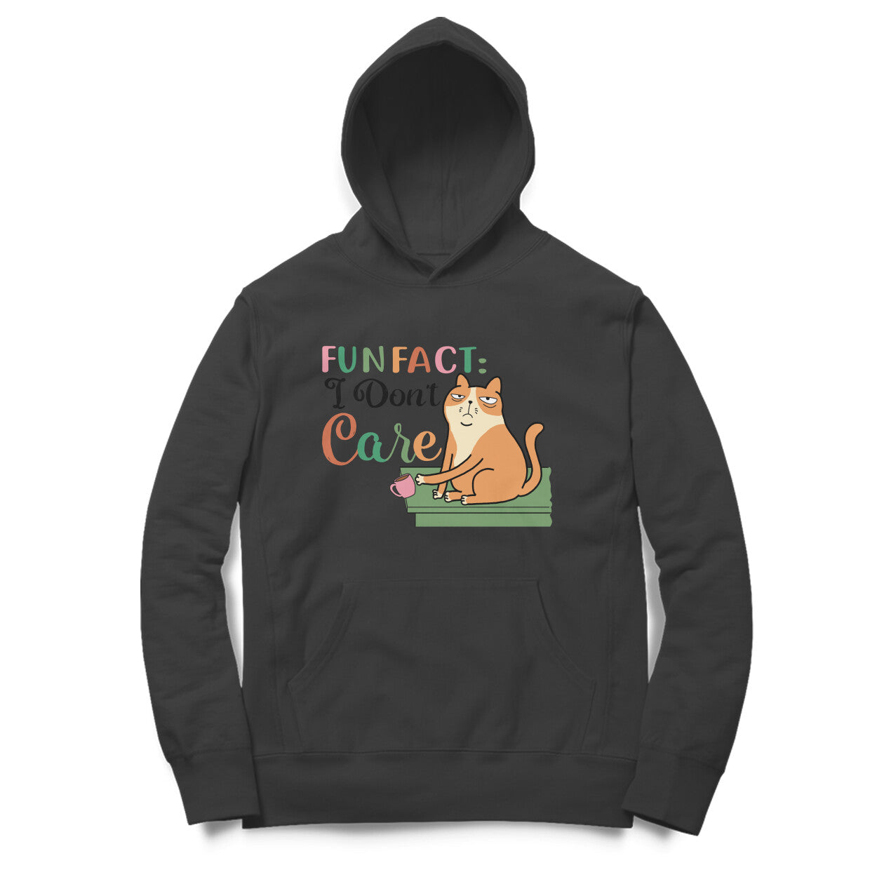Men's Fun Fact:I Don't Care Sarcastic Quotes Hoodies Secondary image