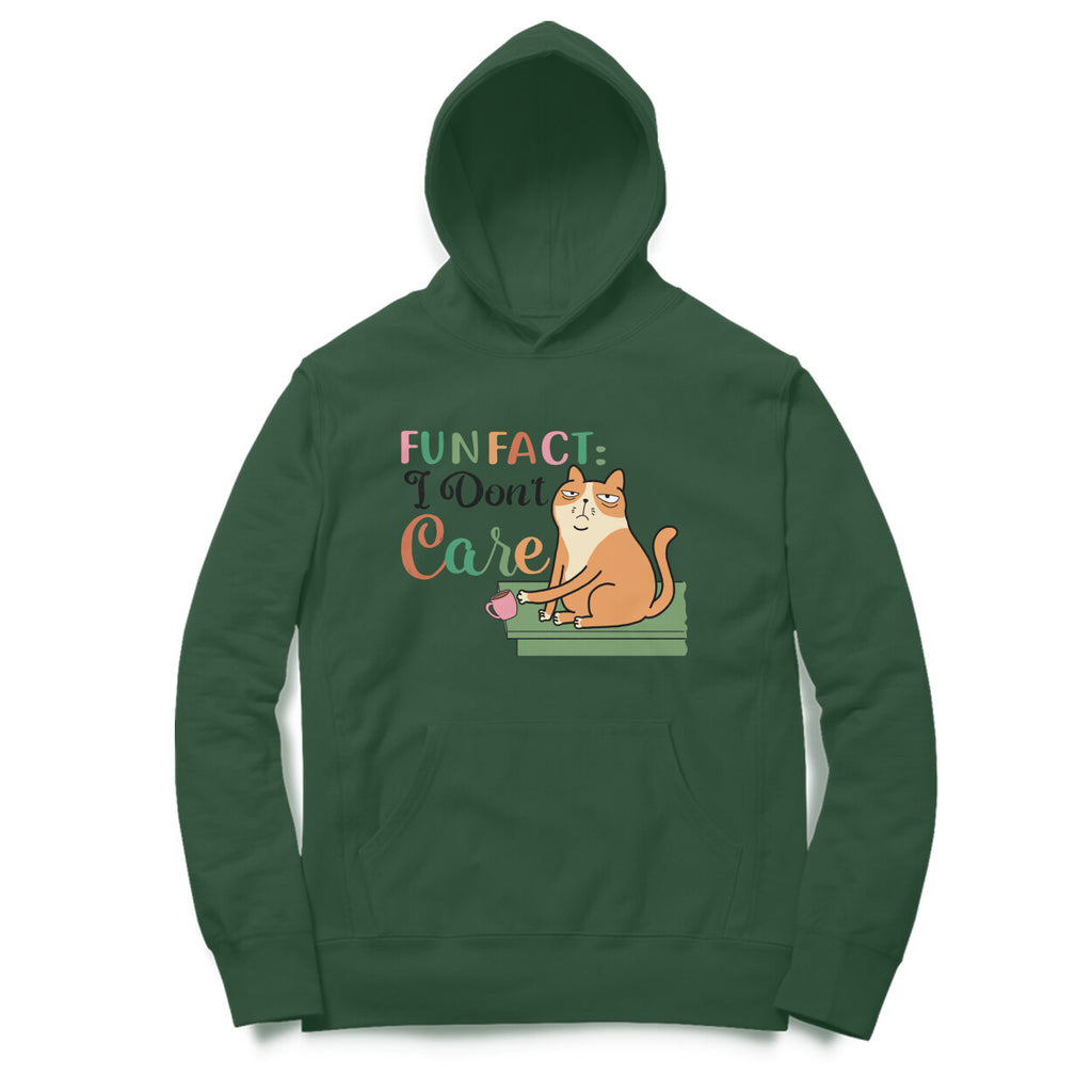 Men's Fun Fact:I Don't Care Sarcastic Quotes Hoodies