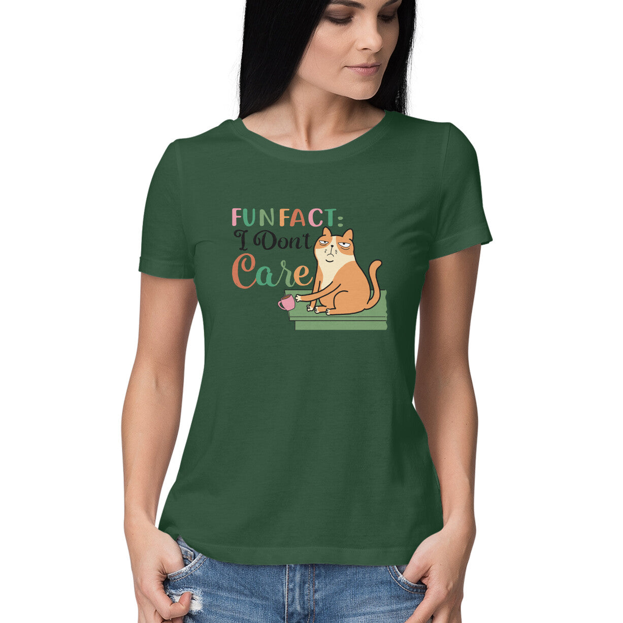 Women's Fun Fact : I Don't Care Sarcastic Quotes T-Shirt