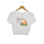 Women's Fun Fact : I Don't Care Sarcastic Quotes Crop Tops