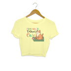 Women's Fun Fact : I Don't Care Sarcastic Quotes Crop Tops