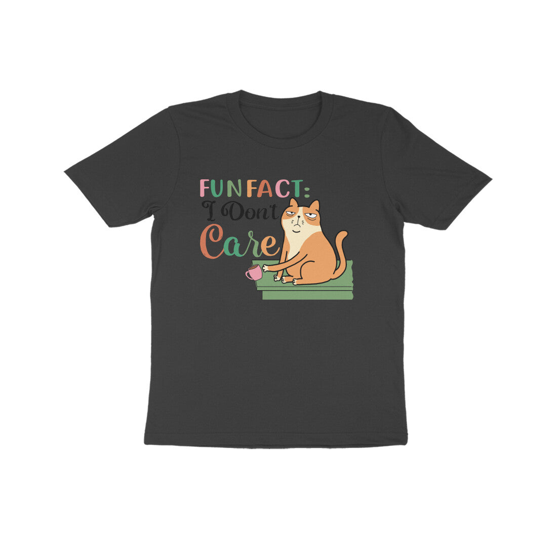 Kid's Fun Fact : I Don't Care Sarcastic Design T-Shirt Secondary image