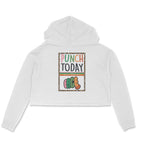 Women's Punch Today In The Face Sarcastic Quotes Crop Hoodies