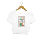 Women's Punch Today In The Face Sarcastic Quotes Crop Tops