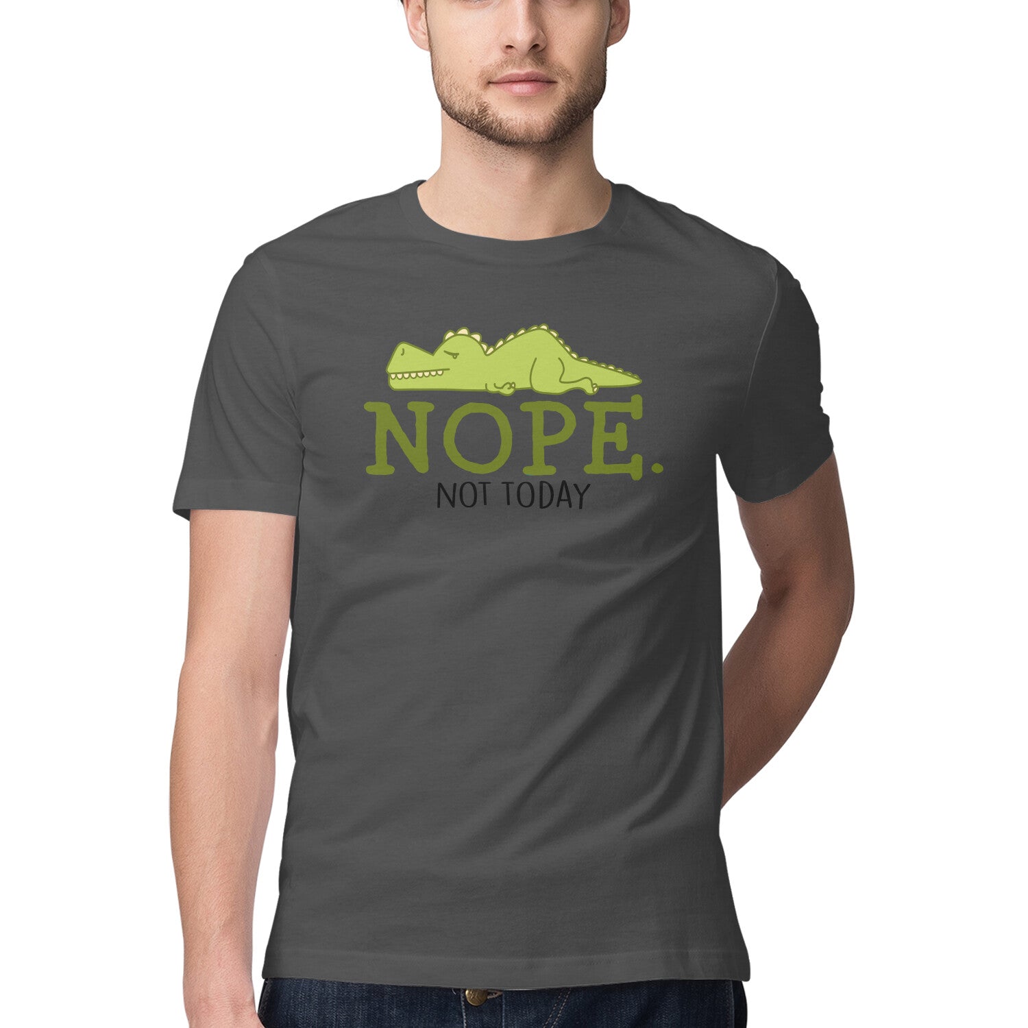 Men's Nope Not Today Sarcastic Quotes T-Shirt Secondary image