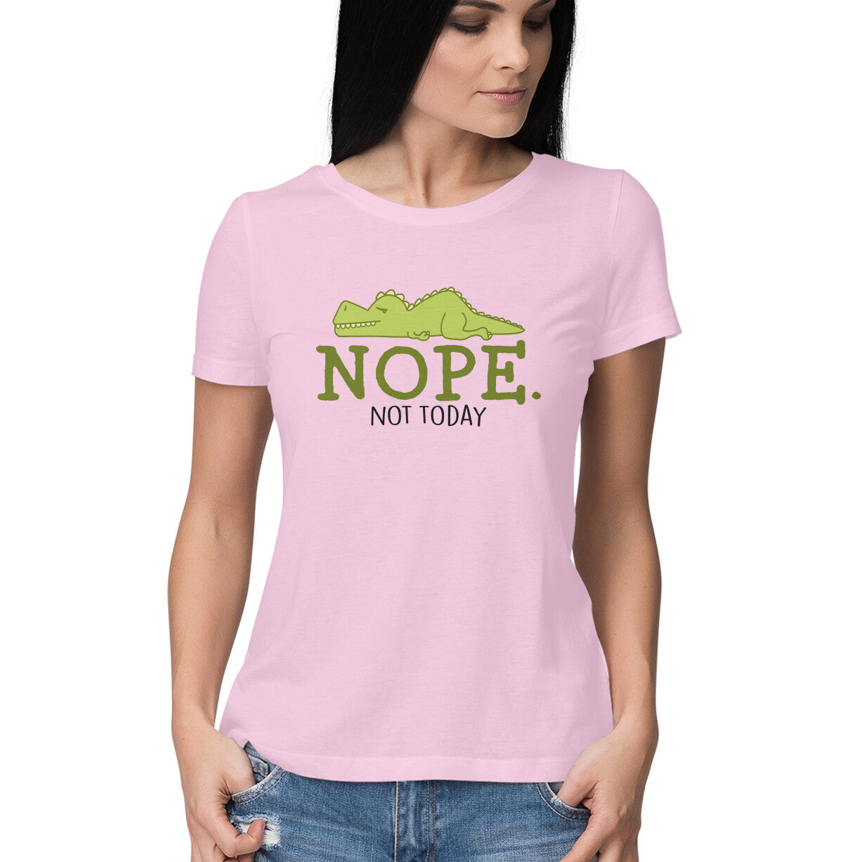 Women's Nope Not Today Sarcastic Quotes T-Shirt Secondary image
