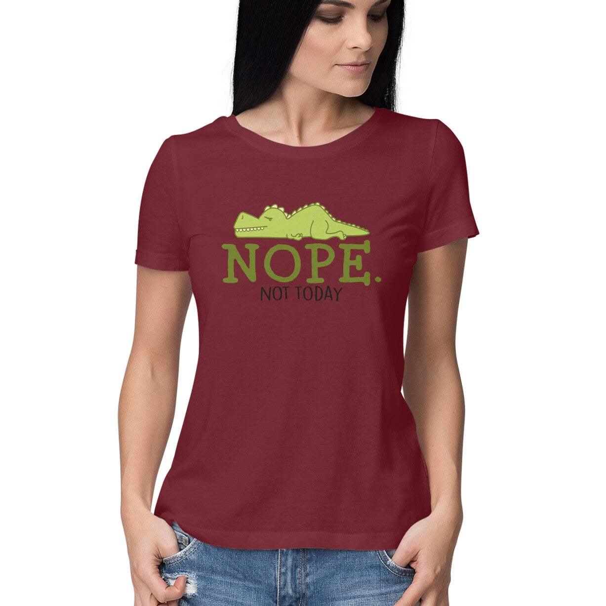 Women's Nope Not Today Sarcastic Quotes T-Shirt