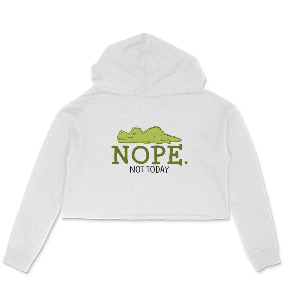 Women's Nope Not Today Sarcastic Quotes Crop Hoodies