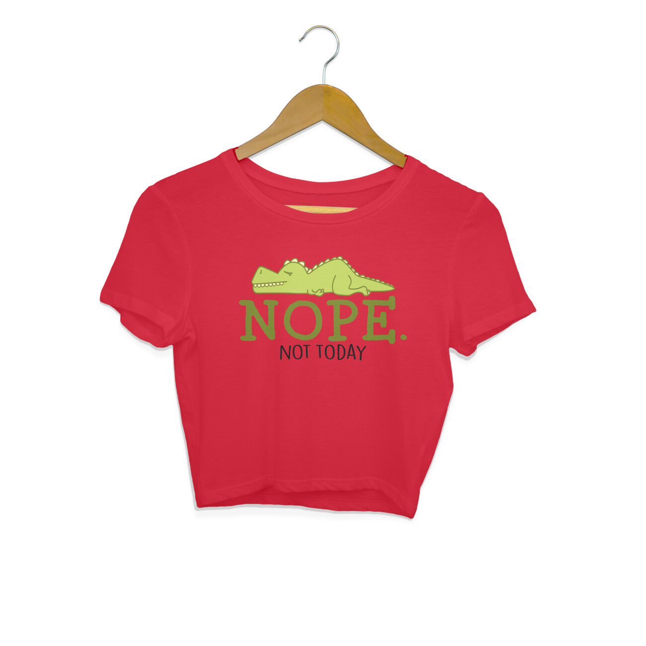 Women's Nope Not Today Sarcastic Quotes Crop Tops