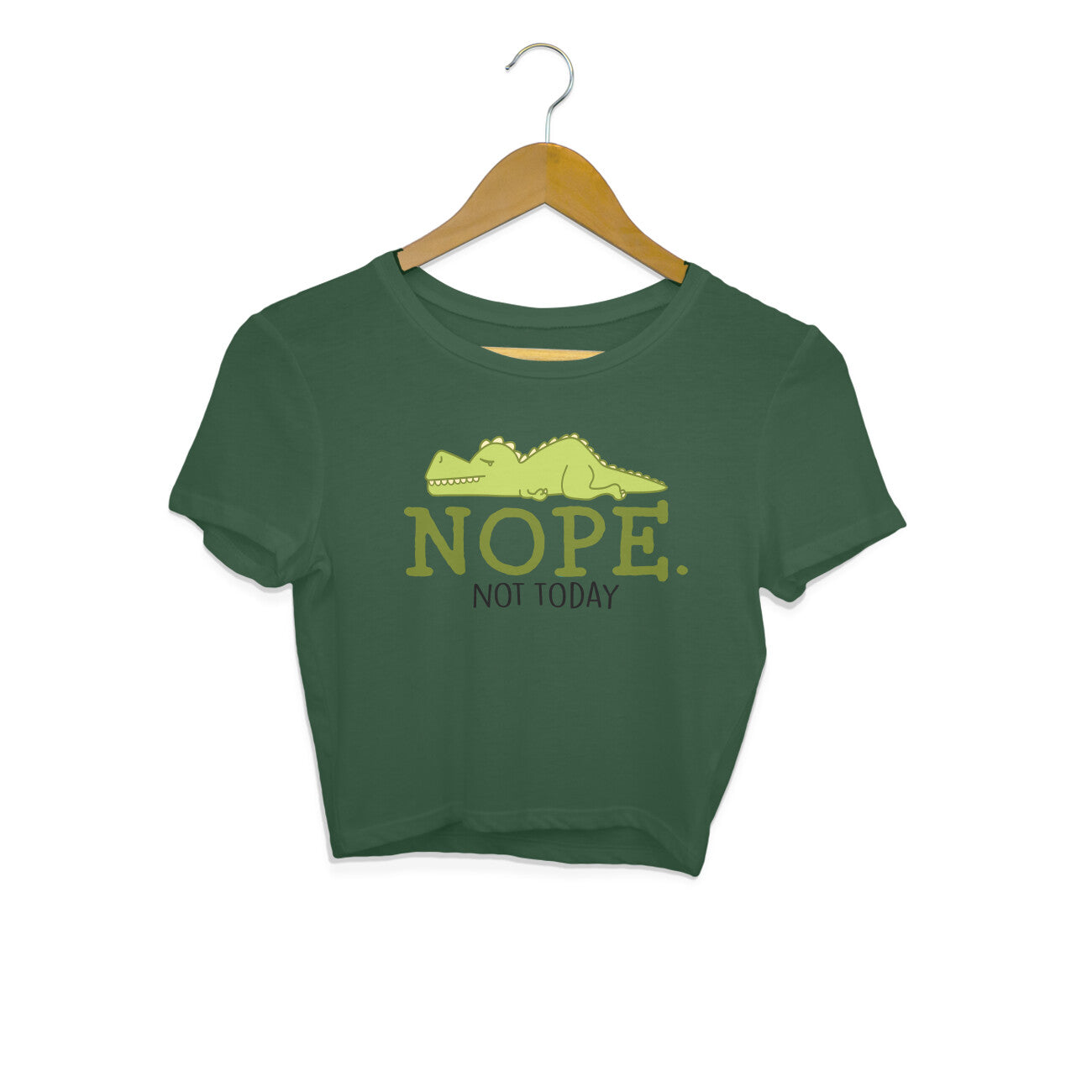Women's Nope Not Today Sarcastic Quotes Crop Tops