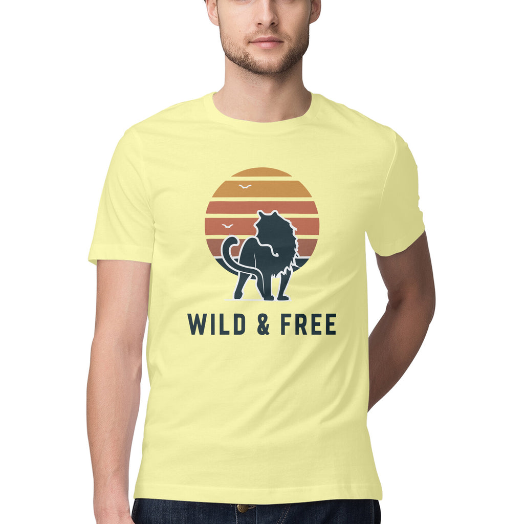 Men's Wild &amp; Free Design Printed T-Shirt