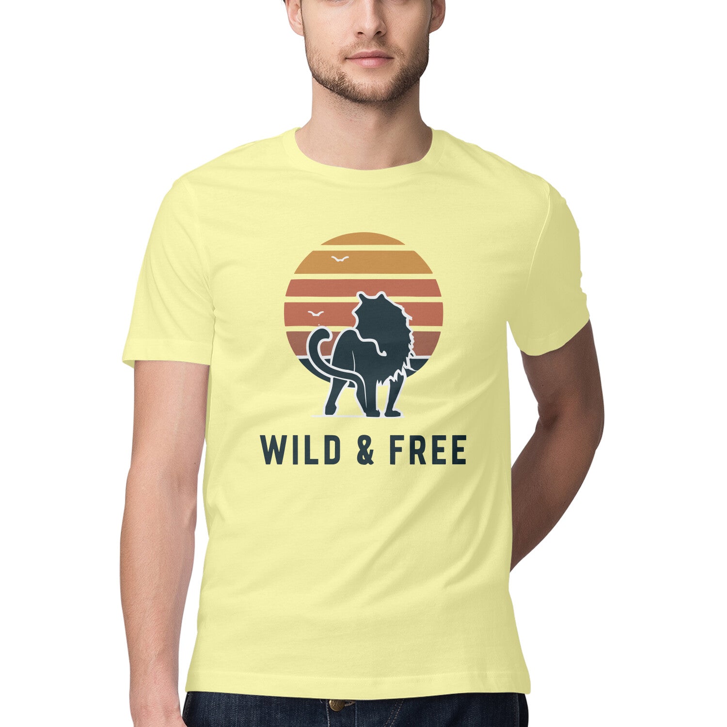 Men's Wild &amp; Free Design Printed T-Shirt