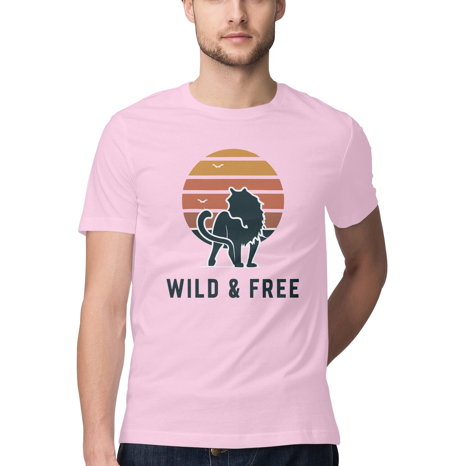 Men's Wild &amp; Free Design Printed T-Shirt