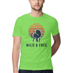 Men's Wild &amp; Free Design Printed T-Shirt