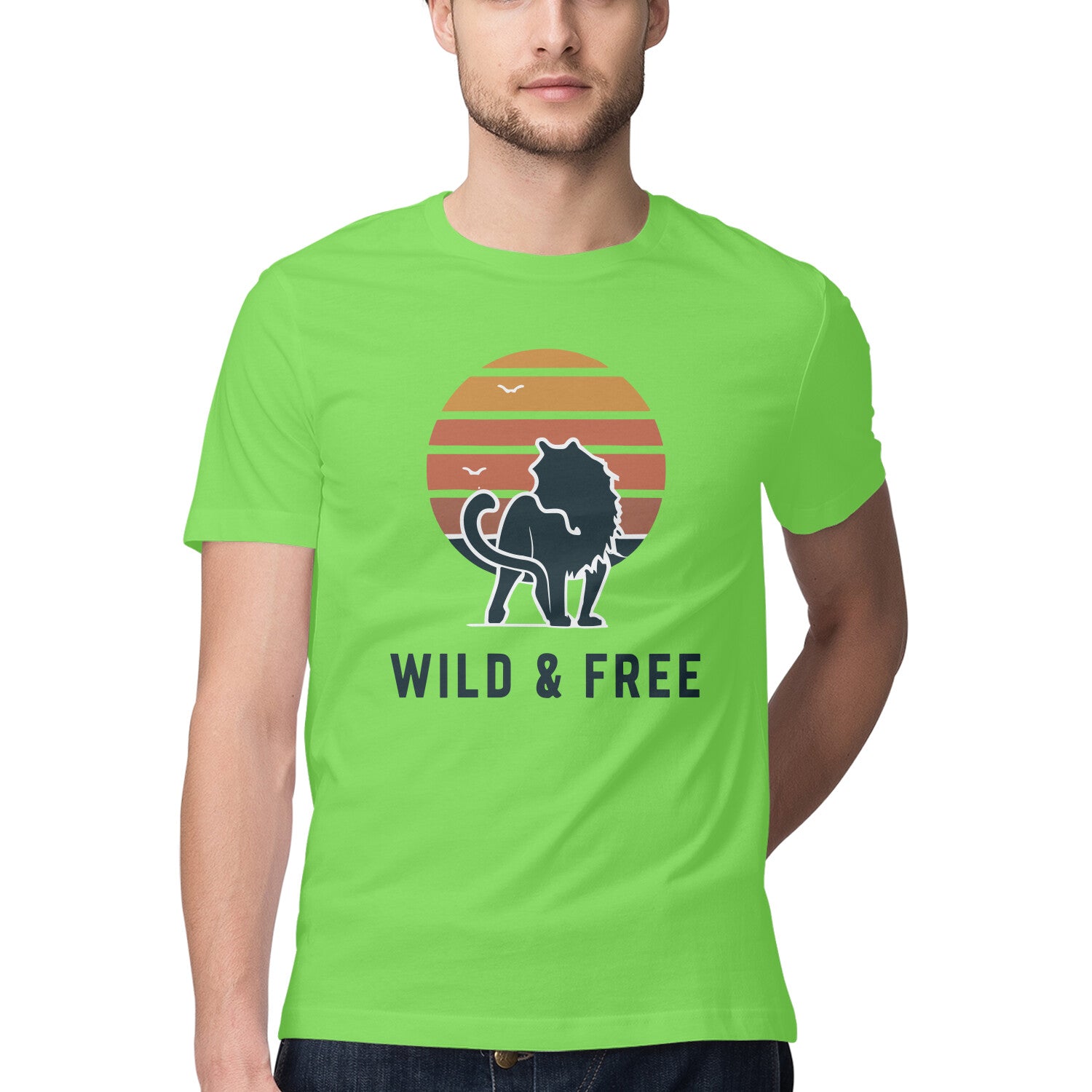Men's Wild &amp; Free Design Printed T-Shirt