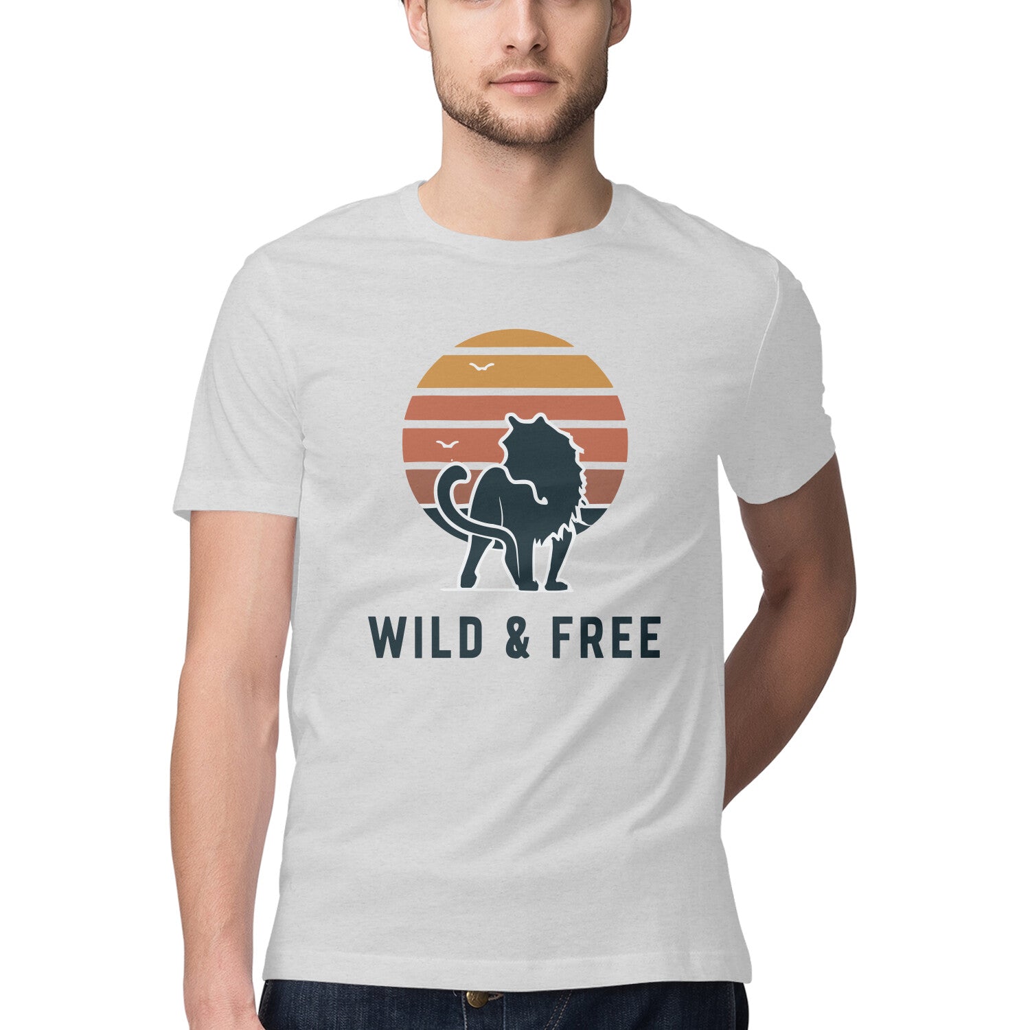 Men's Wild &amp; Free Design Printed T-Shirt