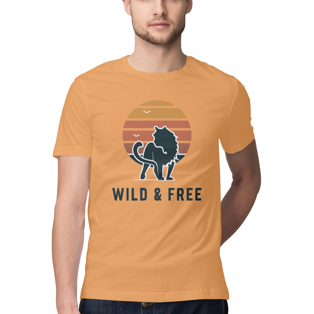 Men's Wild &amp; Free Design Printed T-Shirt