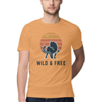 Men's Wild &amp; Free Design Printed T-Shirt