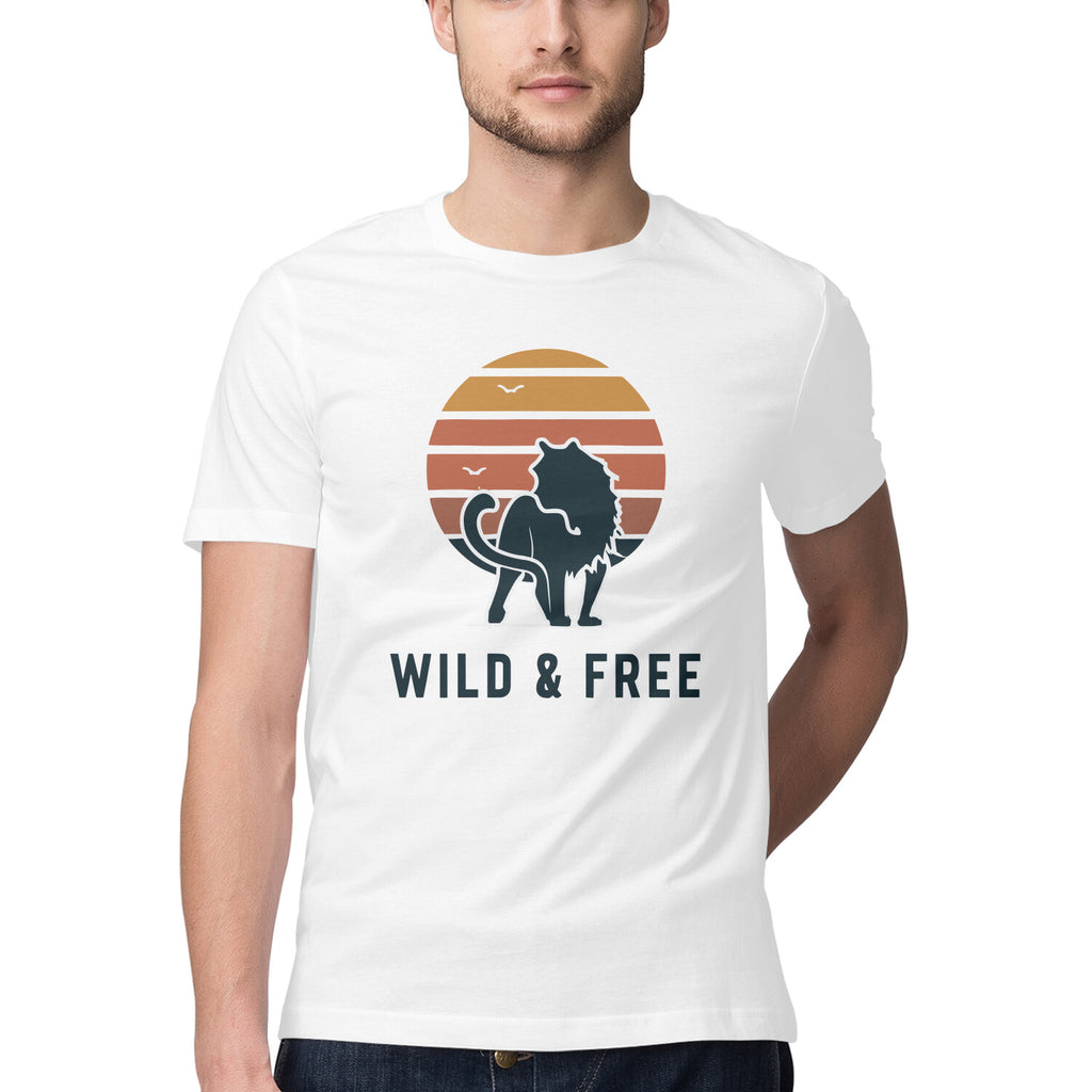 Men's Wild &amp; Free Design Printed T-Shirt