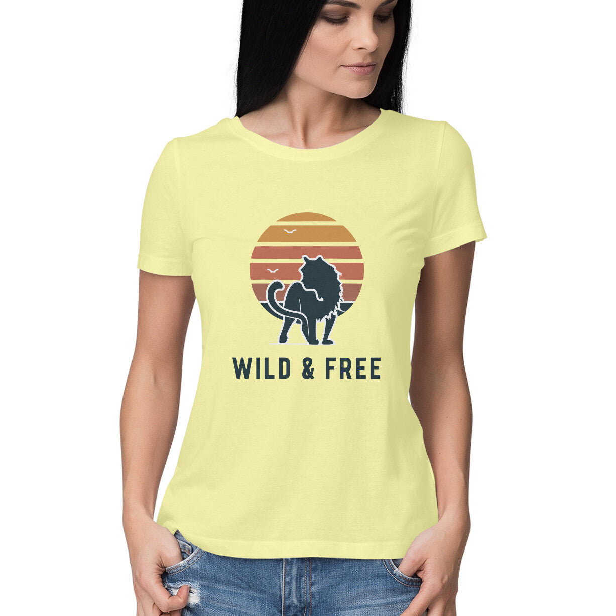 Women's Wild &amp; Free Graphics Printed T-Shirt