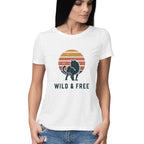 Women's Wild &amp; Free Graphics Printed T-Shirt