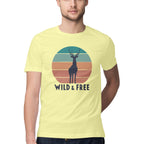 Men's Wild &amp; Free Design Printed T-Shirt
