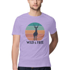 Men's Wild &amp; Free Design Printed T-Shirt