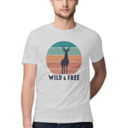 Men's Wild &amp; Free Design Printed T-Shirt