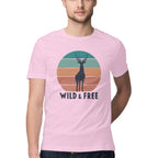 Men's Wild &amp; Free Design Printed T-Shirt