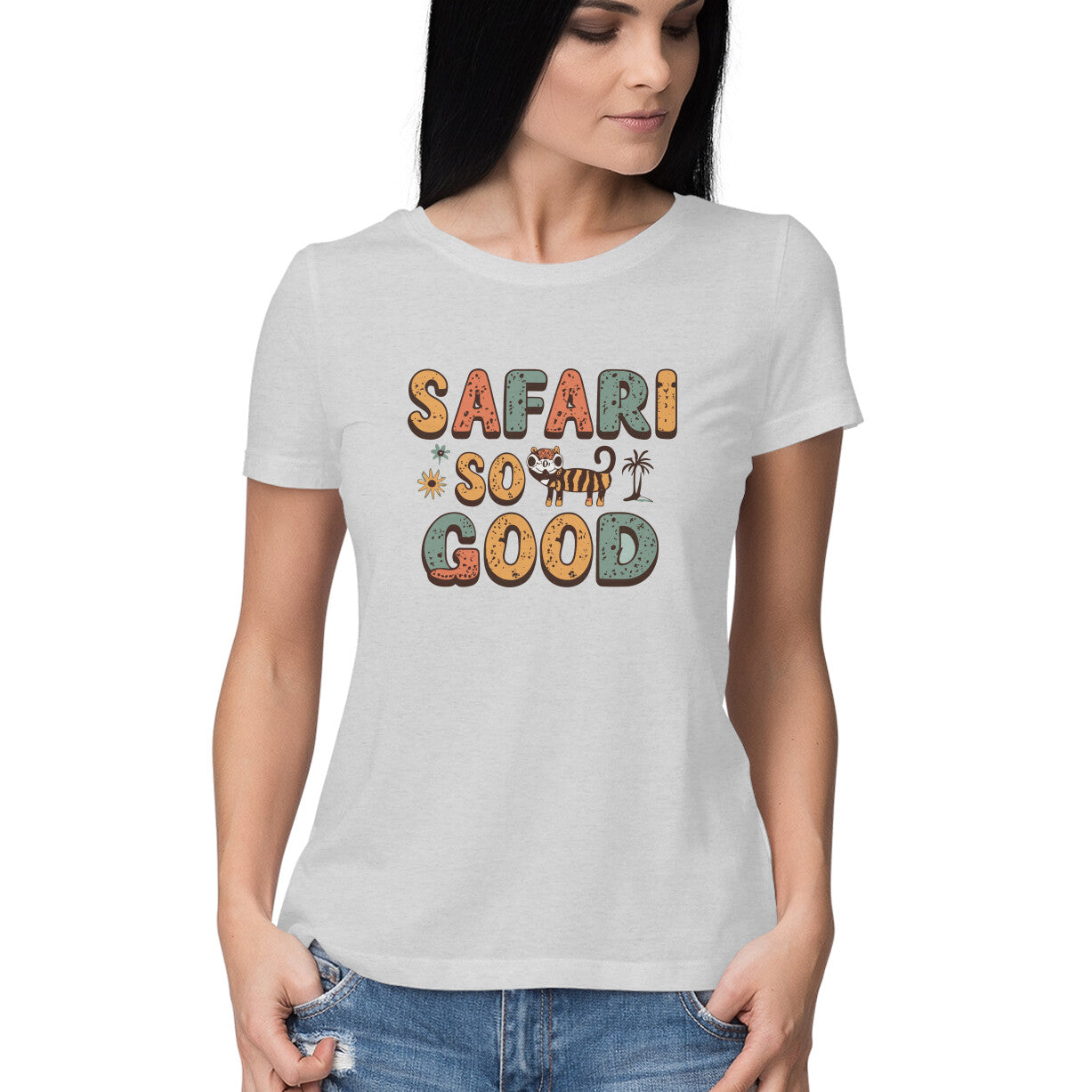 Women's Safari So Good Graphics Printed T-Shirt