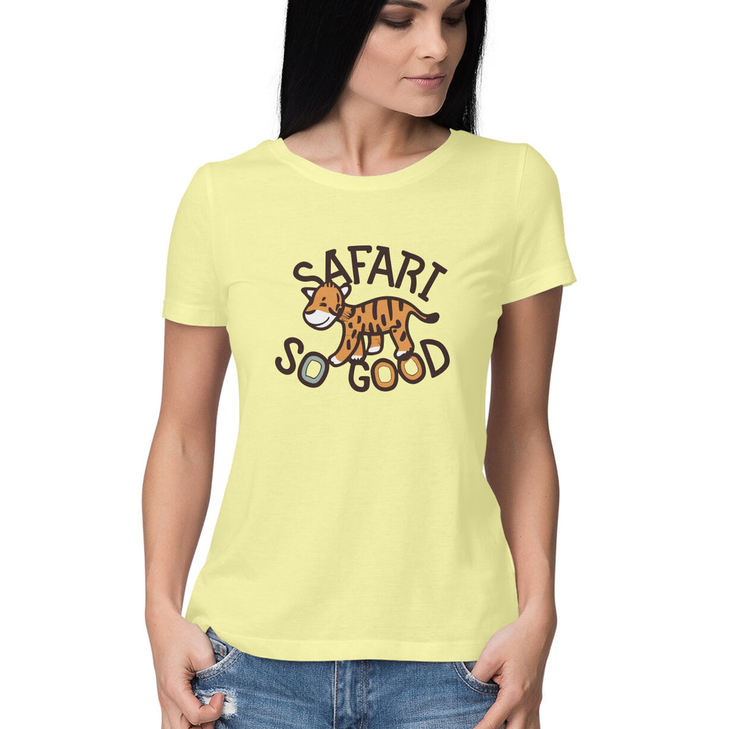 Women's Safari So Good Graphics Printed T-Shirt