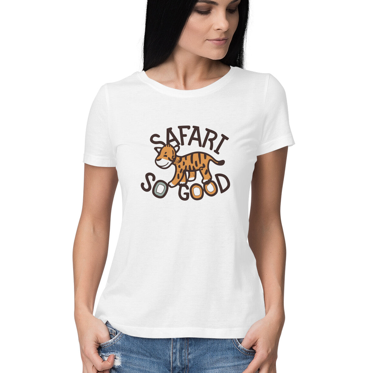 Women's Safari So Good Graphics Printed T-Shirt