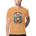 Men's Lions Tigers Adventure Design Printed T-Shirt