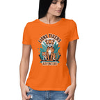 Women's Lions Tigers Adventure Graphics Printed T-Shirt