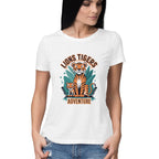 Women's Lions Tigers Adventure Graphics Printed T-Shirt