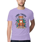 Men's Lions Tigers Adventure Design Printed T-Shirt