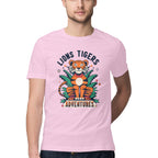 Men's Lions Tigers Adventure Design Printed T-Shirt