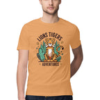Men's Lions Tigers Adventures Design Printed T-Shirt