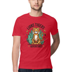 Men's Lions Tigers Adventures Design Printed T-Shirt
