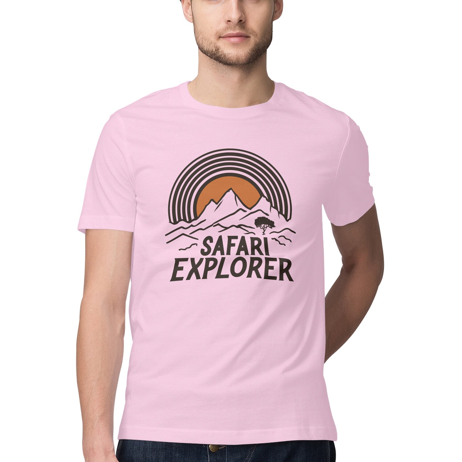 Men's Safari Explorer Design Printed T-Shirt