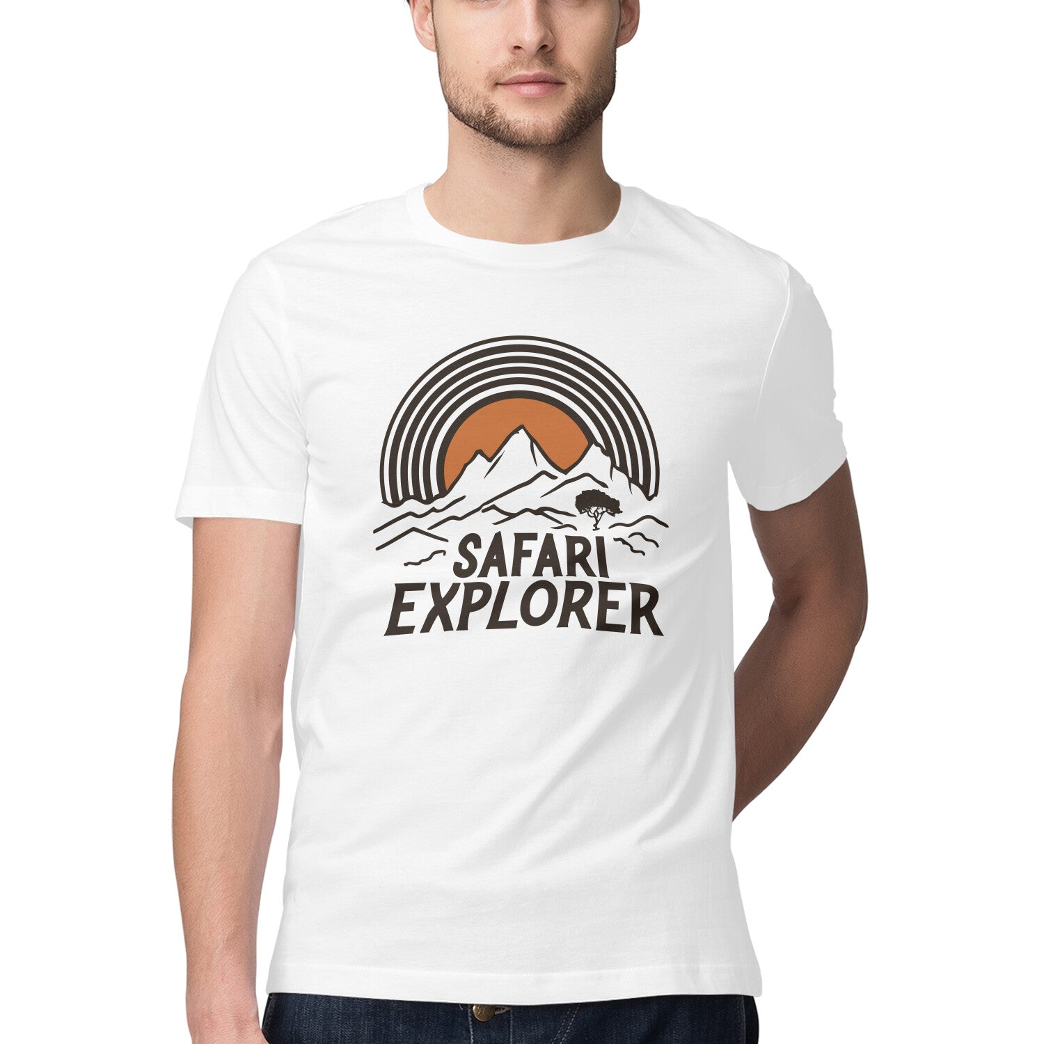 Men's Safari Explorer Design Printed T-Shirt