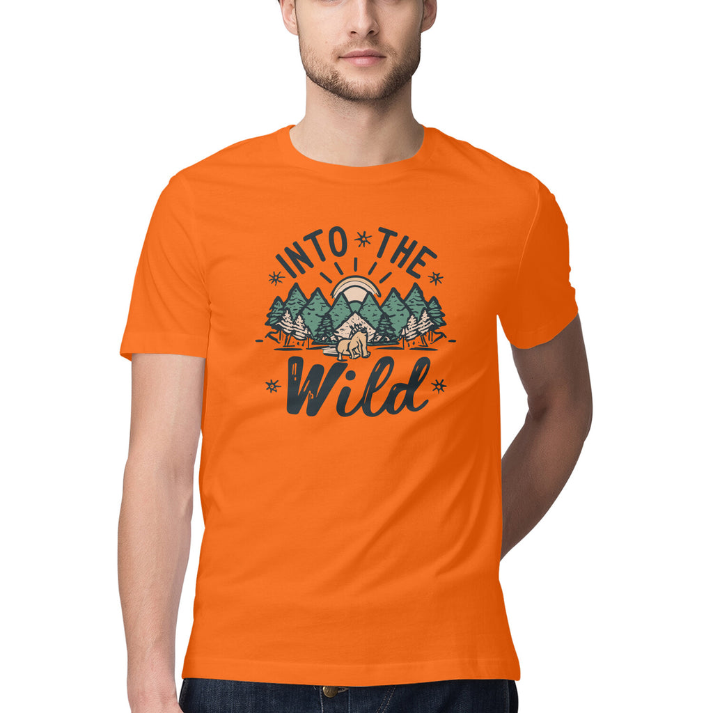 Men's Into The Wild Design Printed T-Shirt