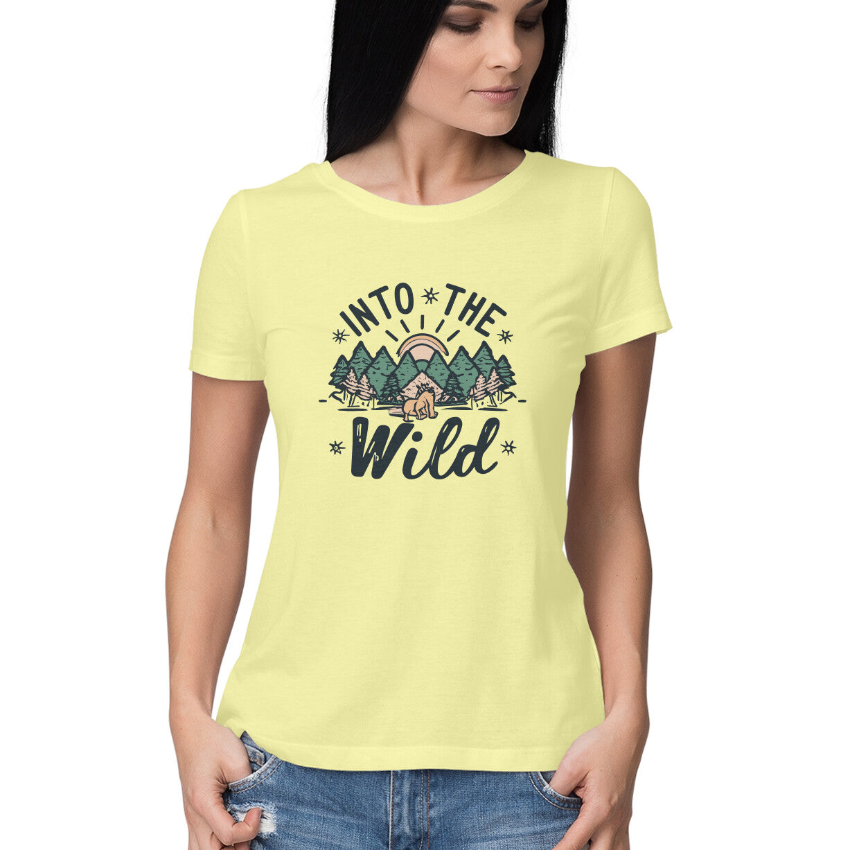 Women's Into The Wild Graphics Printed T-Shirt