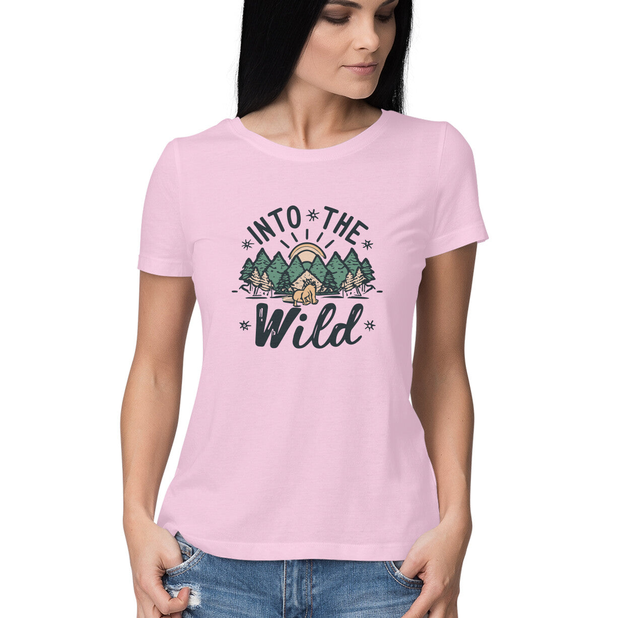 Women's Into The Wild Graphics Printed T-Shirt